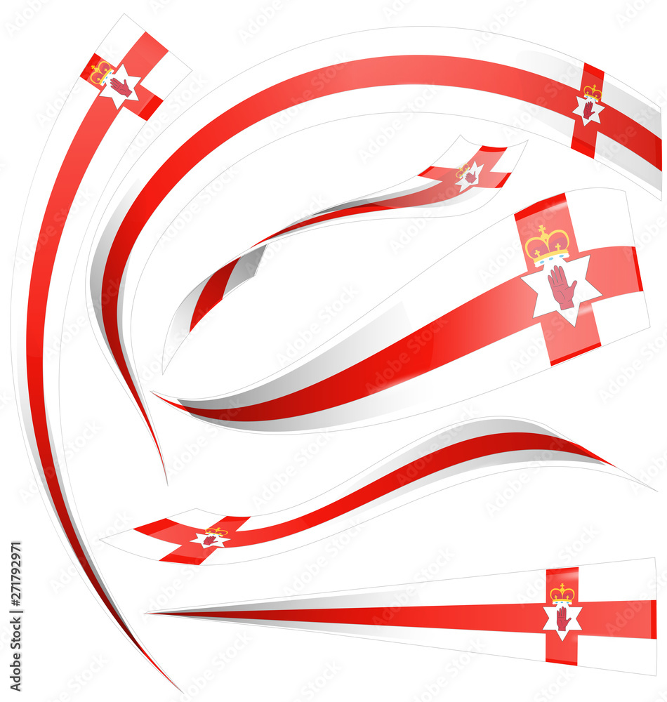 Obraz premium north ireland flag element isolated on white background