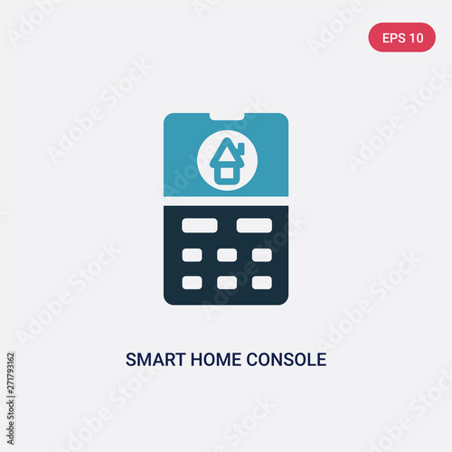 two color smart home console vector icon from smart home concept. isolated blue smart home console vector sign symbol can be use for web, mobile and logo. eps 10