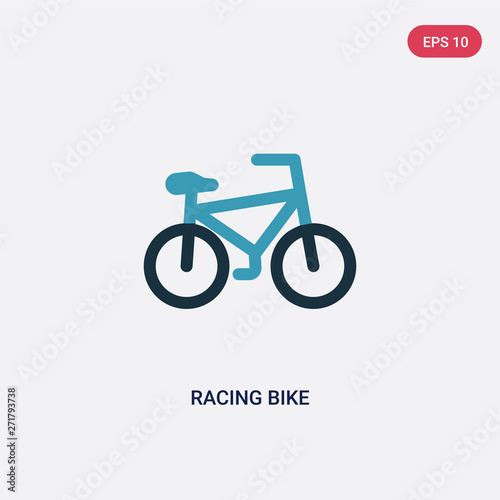 two color racing bike vector icon from sports concept. isolated blue racing bike vector sign symbol can be use for web, mobile and logo. eps 10