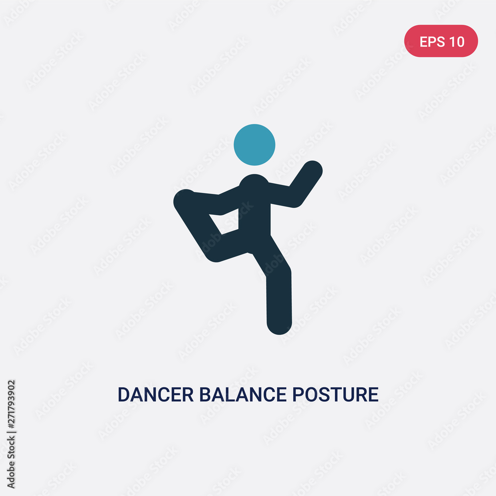 two color dancer balance posture on one leg vector icon from sports concept. isolated blue dancer balance posture on one leg vector sign symbol can be use for web, mobile and logo. eps 10 two color dancer balance posture on one leg vector icon from sports concept. isolated blue dancer balance posture on one leg vector sign symbol can be use for web, mobile and logo. eps 10