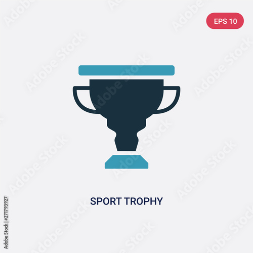 two color sport trophy vector icon from sports and competition concept. isolated blue sport trophy vector sign symbol can be use for web, mobile and logo. eps 10 © zaurrahimov