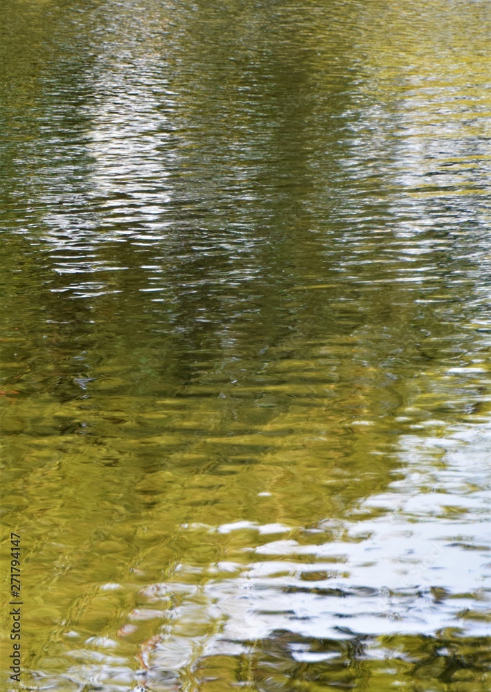 Golden yellow green river lake pond ripples reflection pattern texture Golden yellow green river lake pond ripples reflection pattern texture