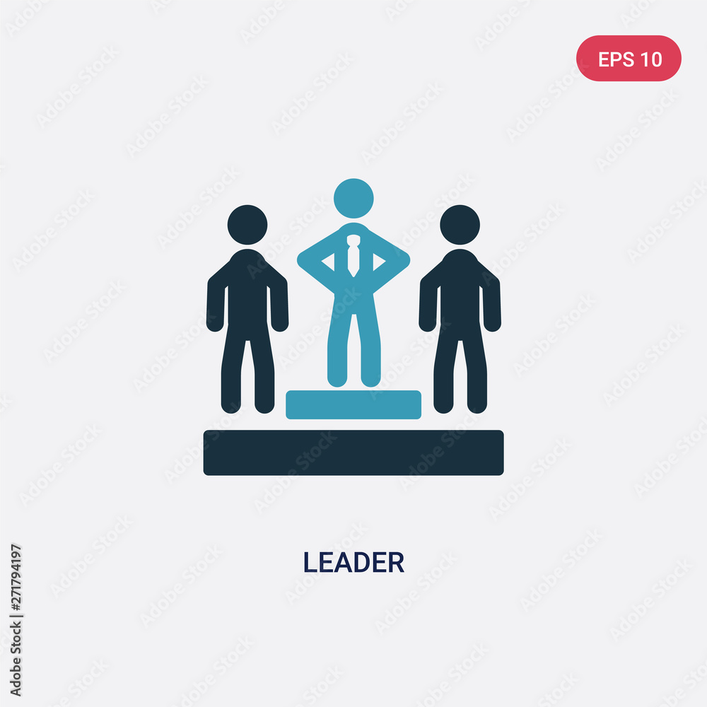 two color leader vector icon from strategy concept. isolated blue leader vector sign symbol can be use for web, mobile and logo. eps 10