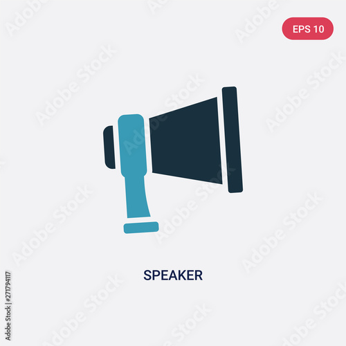 two color speaker vector icon from strategy concept. isolated blue speaker vector sign symbol can be use for web, mobile and logo. eps 10