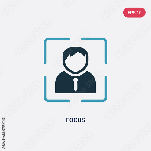 two color focus vector icon from strategy concept. isolated blue focus vector sign symbol can be use for web, mobile and logo. eps 10 © zaurrahimov