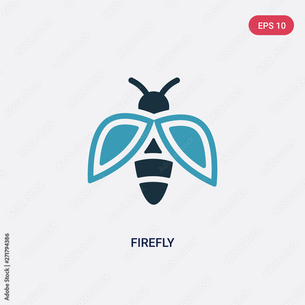 two color firefly vector icon from summer concept. isolated blue firefly  vector sign symbol can be use for web, mobile and logo. eps 10 Stock Vector  | Adobe Stock