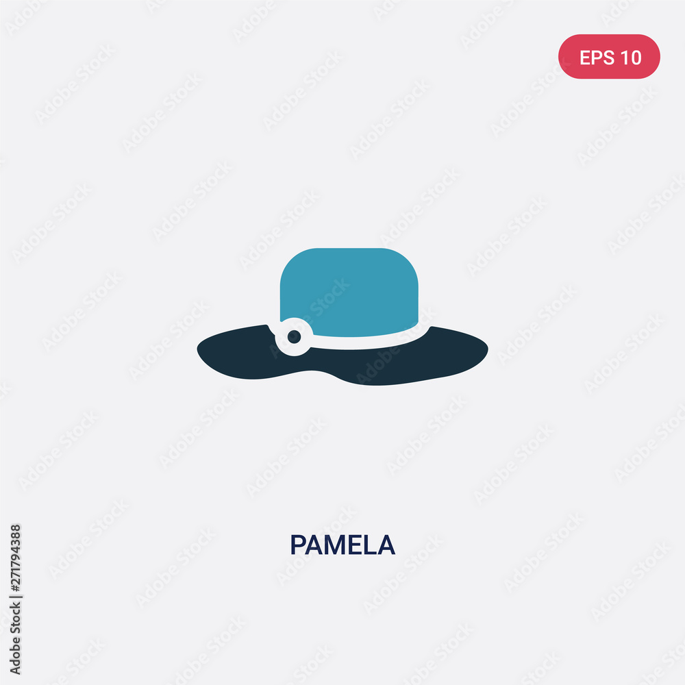 two color pamela vector icon from summer concept. isolated blue pamela vector sign symbol can be use for web, mobile and logo. eps 10