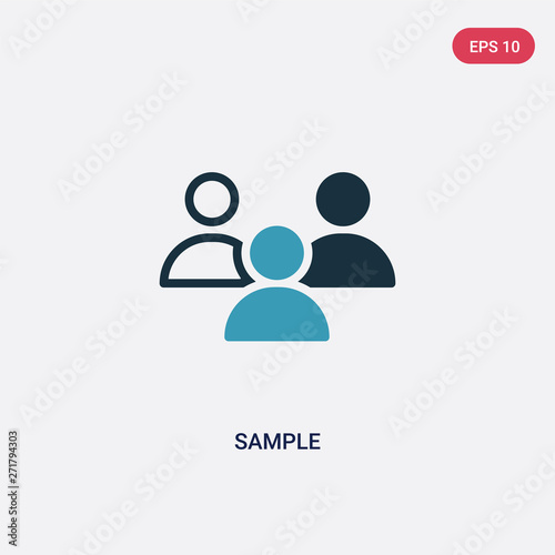 two color sample vector icon from strategy concept. isolated blue sample vector sign symbol can be use for web, mobile and logo. eps 10