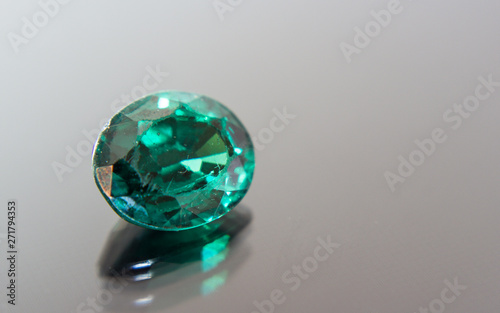 Natural Green Sapphire gemstone  emerald oval  crystal jade gemstone