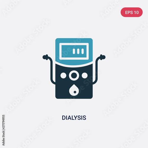 two color dialysis vector icon from technology concept. isolated blue dialysis vector sign symbol can be use for web, mobile and logo. eps 10