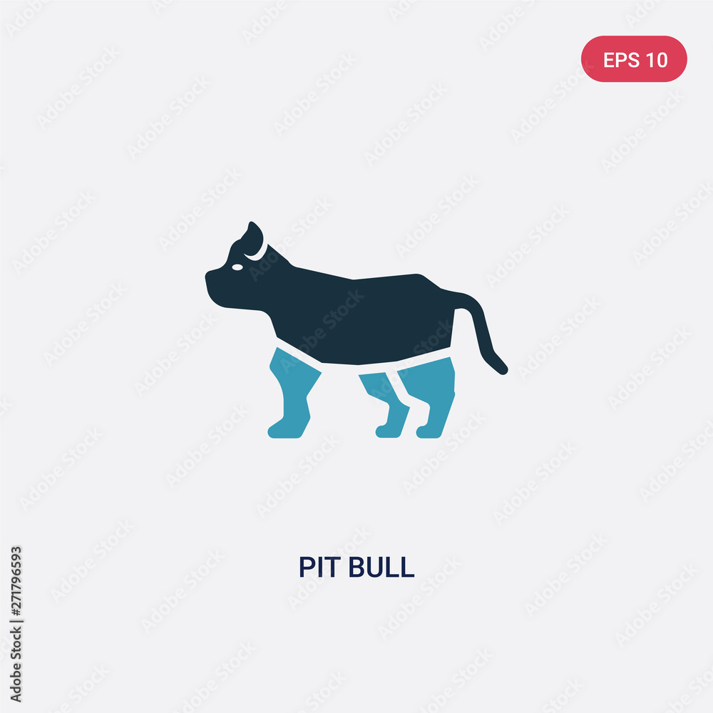 two color pit bull vector icon from animals concept. isolated blue pit bull vector sign symbol can be use for web, mobile and logo. eps 10