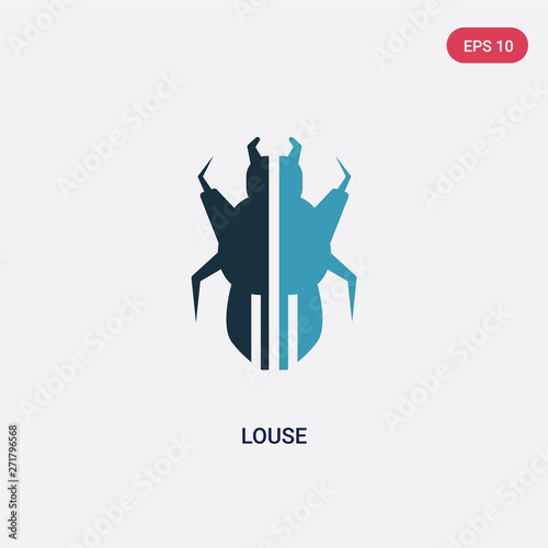 two color louse vector icon from animals concept. isolated blue louse vector sign symbol can be use for web, mobile and logo. eps 10