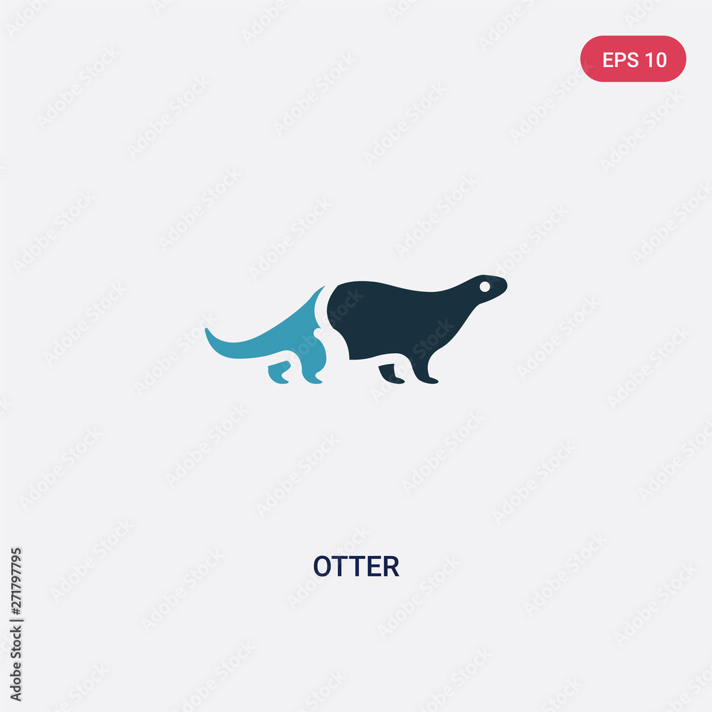 two color otter vector icon from animals concept. isolated blue otter vector sign symbol can be use for web, mobile and logo. eps 10