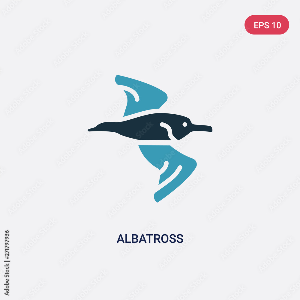 Fotografie two color albatross vector icon from animals concept