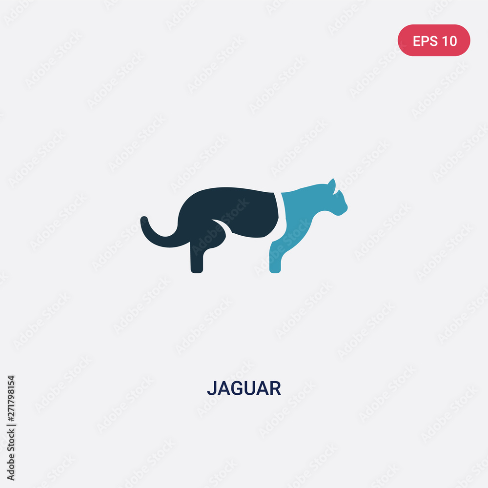 two color jaguar vector icon from animals concept. isolated blue jaguar vector sign symbol can be use for web, mobile and logo. eps 10