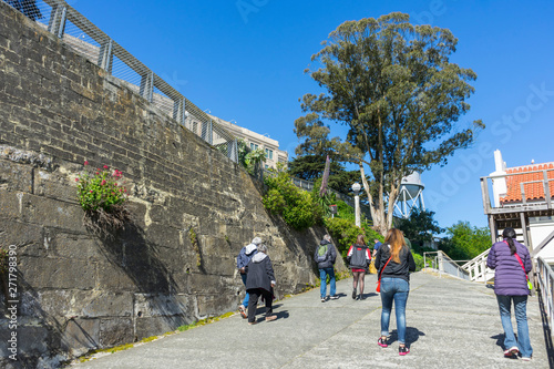 sightseeing at the park of the Alcatraz Federal Penitentiary