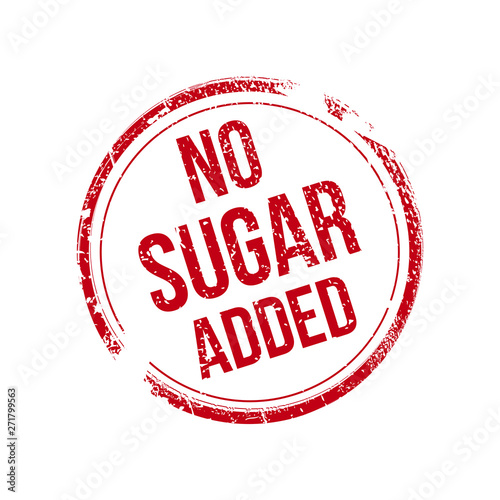 No sugar added vector stamp 