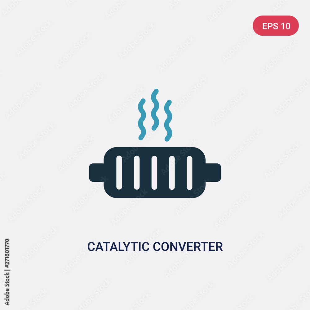 Fototapeta premium two color catalytic converter vector icon from transportation concept. isolated blue catalytic converter vector sign symbol can be use for web, mobile and logo. eps 10
