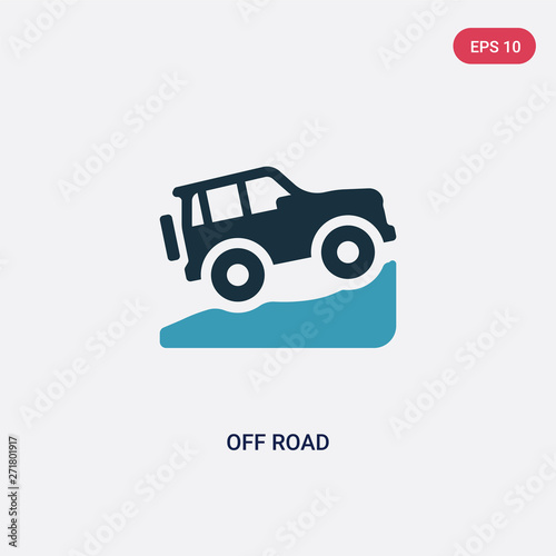 two color off road vector icon from transportation concept. isolated blue off road vector sign symbol can be use for web, mobile and logo. eps 10