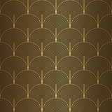Art Deco Pattern. Seamless black and gold background.