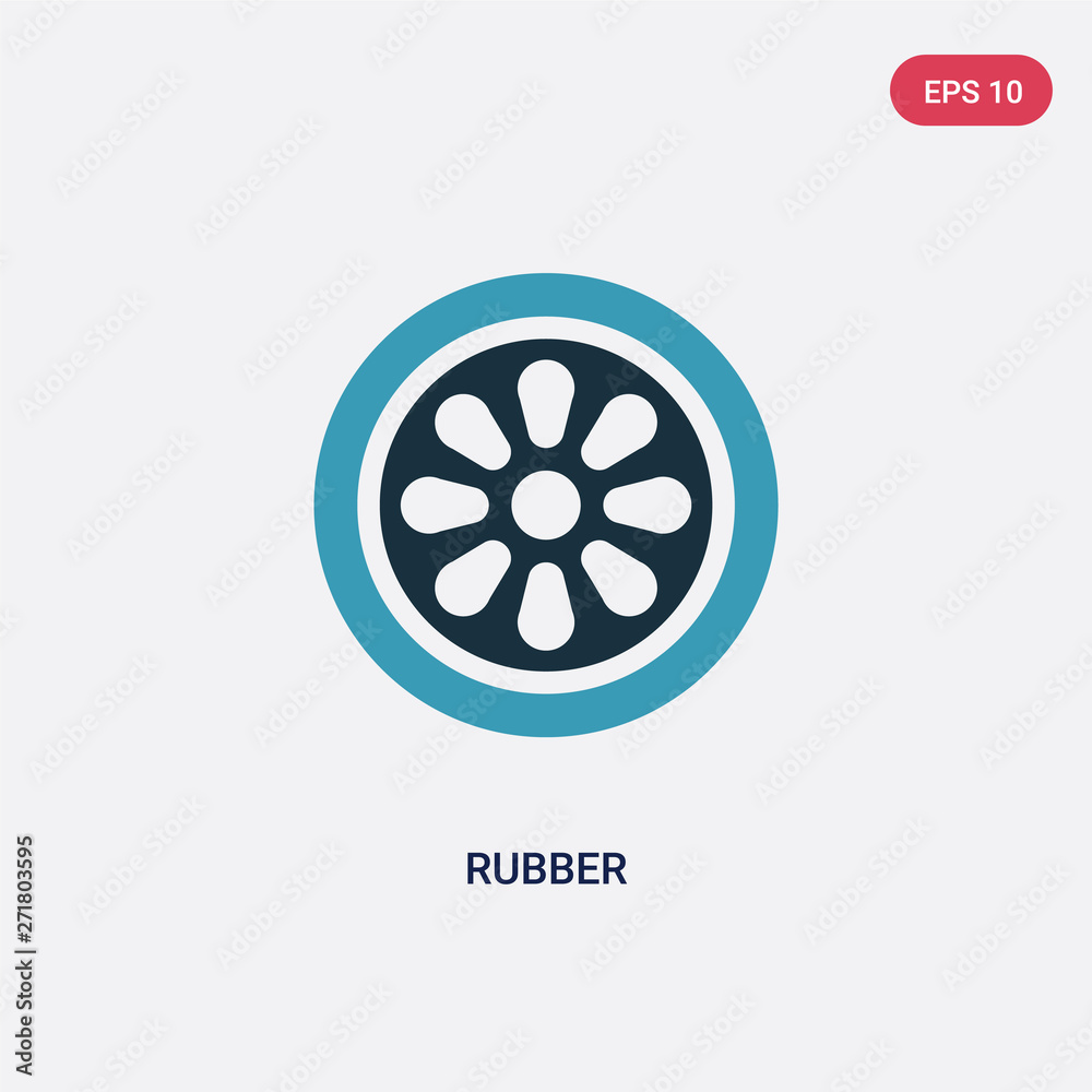 two color rubber vector icon from travel 2 concept. isolated blue rubber vector sign symbol can be use for web, mobile and logo. eps 10