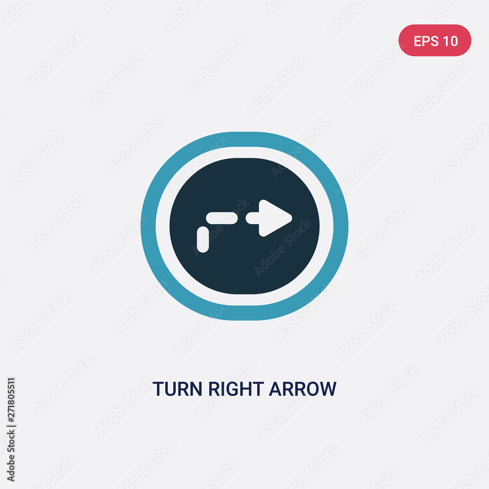two color turn right arrow with broken line vector icon from user interface concept. isolated blue turn right arrow with broken line vector sign symbol can be use for web, mobile and logo. eps 10 two color turn right arrow with broken line vector icon from user interface concept. isolated blue turn right arrow with broken line vector sign symbol can be use for web, mobile and logo. eps 10