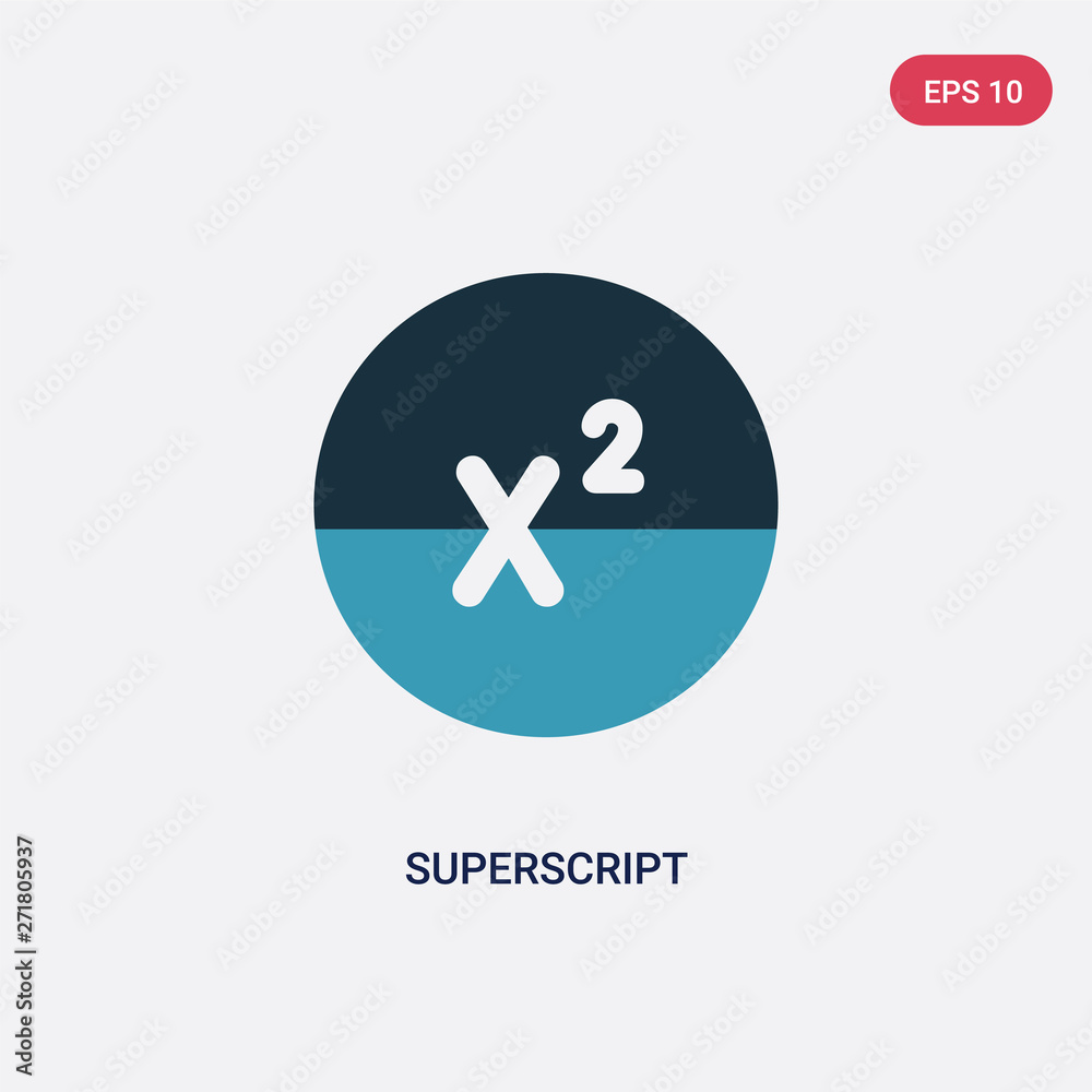 Obraz premium two color superscript vector icon from user interface concept. isolated blue superscript vector sign symbol can be use for web, mobile and logo. eps 10