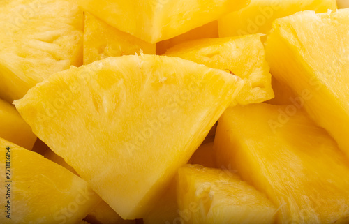 heap of slices of pineapple background