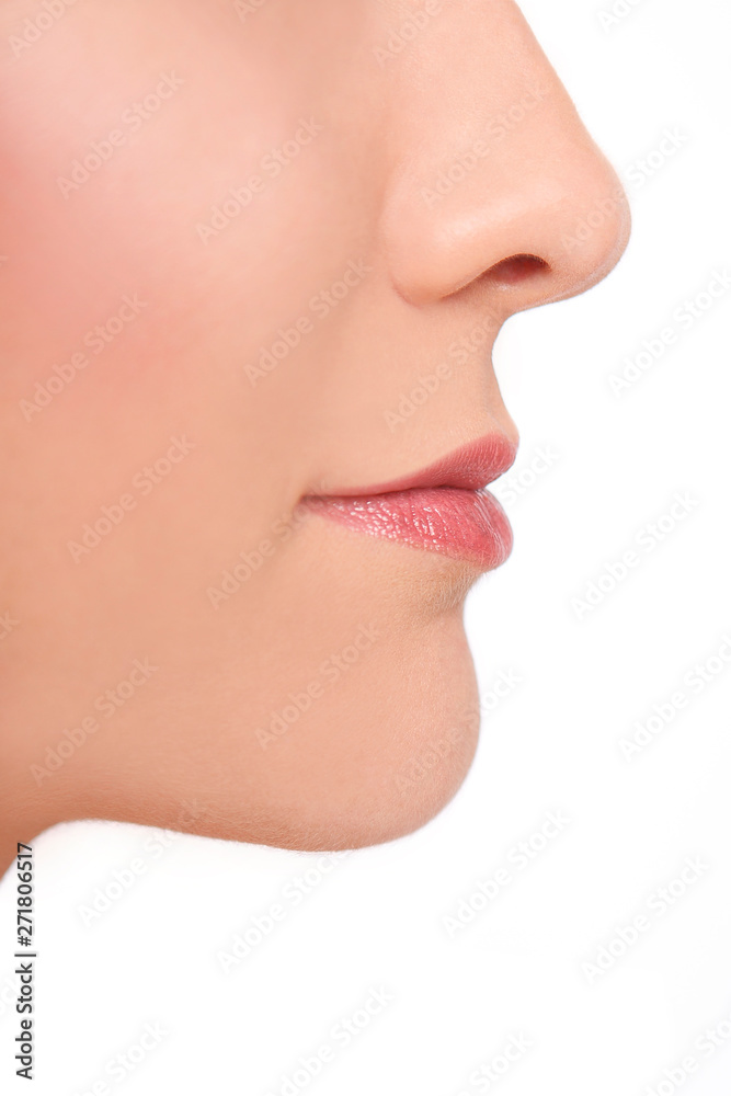 Profile of a woman, health care Profile of a woman, health care