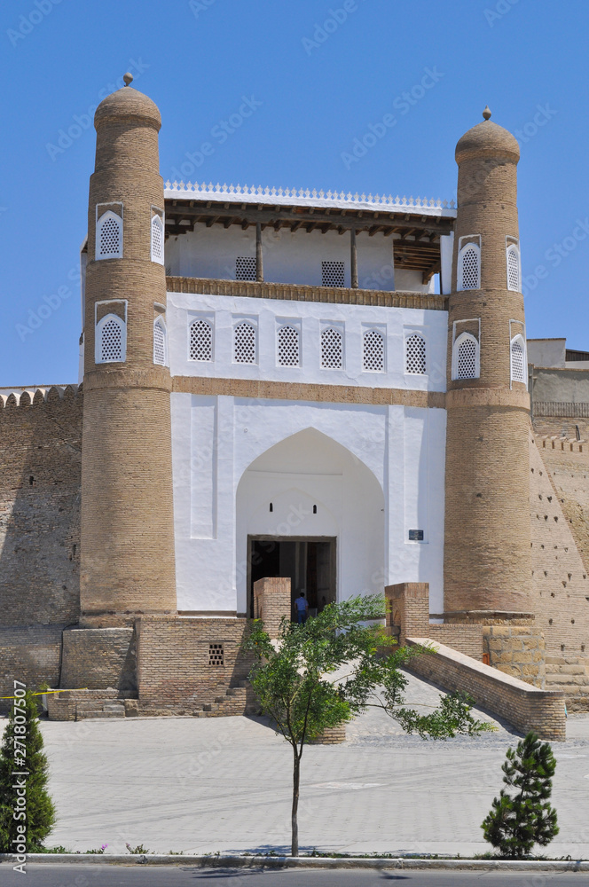 Entrance to the ancient citadel in Bukhara 