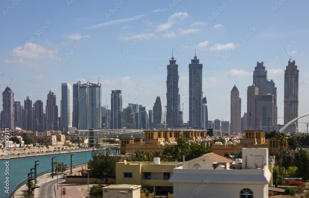 UAE: Dubai modern skyscrapers  United Arab Emirates.