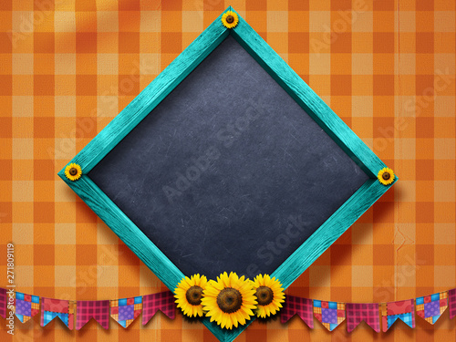 Festa Junina Fundo pronto xadrez	