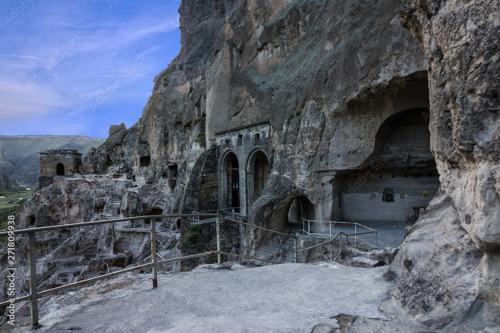 Ancient rock-hewn town in eastern Georgia. Caves in Uplistsiche. Gori town. Uplistsikhe is identified as one of the oldest urban settlements in Georgia (4th century).