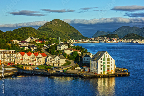 Norway. Alesund town, Norwegian fjords photo