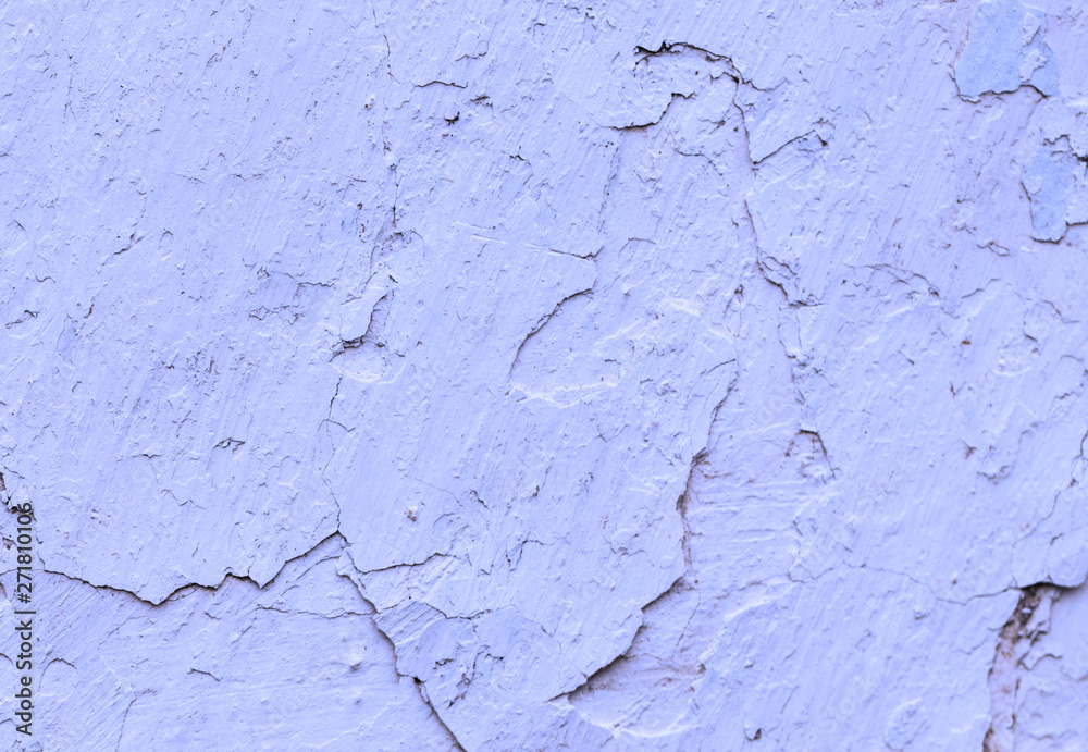 Old concrete violet, purple, blue walls with cracks  background paint, workpiece for design, copy spase