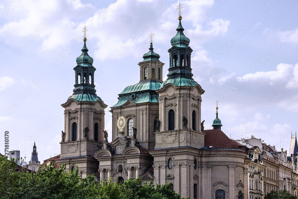 Prague church architecture, Czech Republic.
