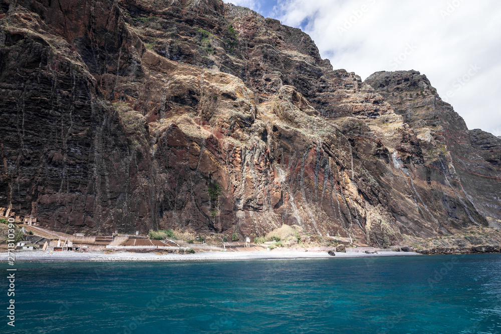 Portugal, Madeira island mountain landscape sea view