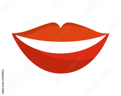 sensuality lips woman icon vector illustration