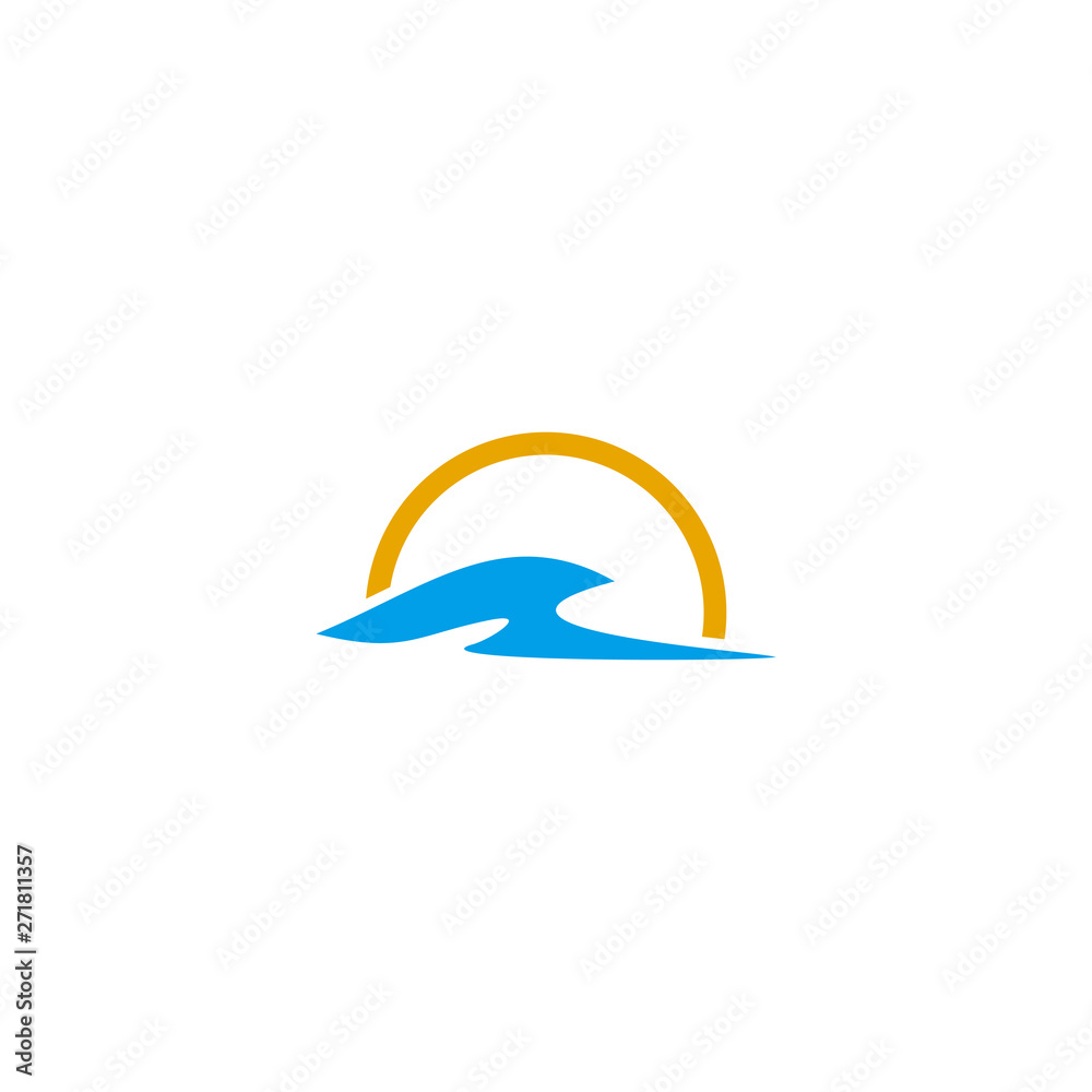 Wave icon logo design vector template Wave icon logo design vector template