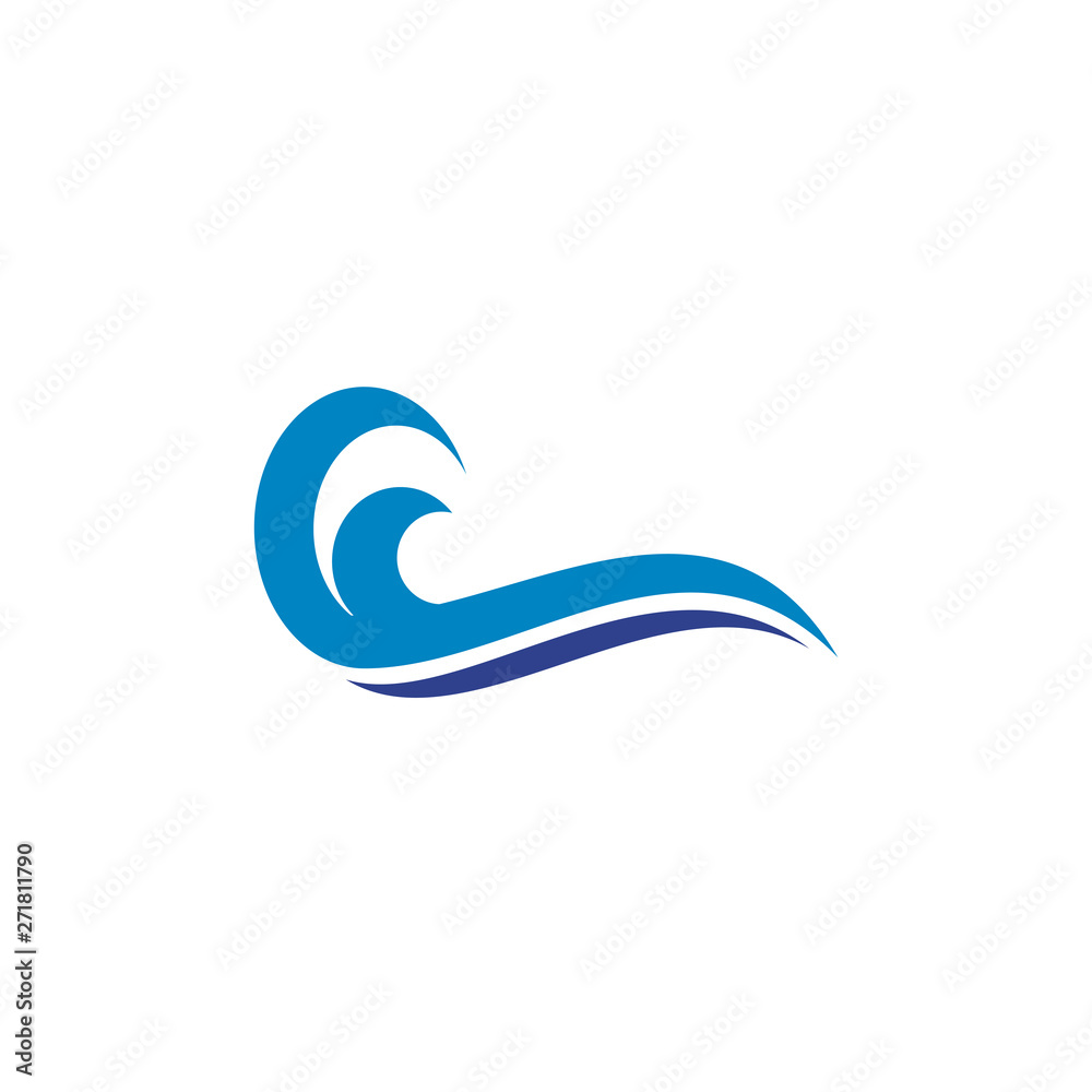 Wave icon logo design vector template Wave icon logo design vector template