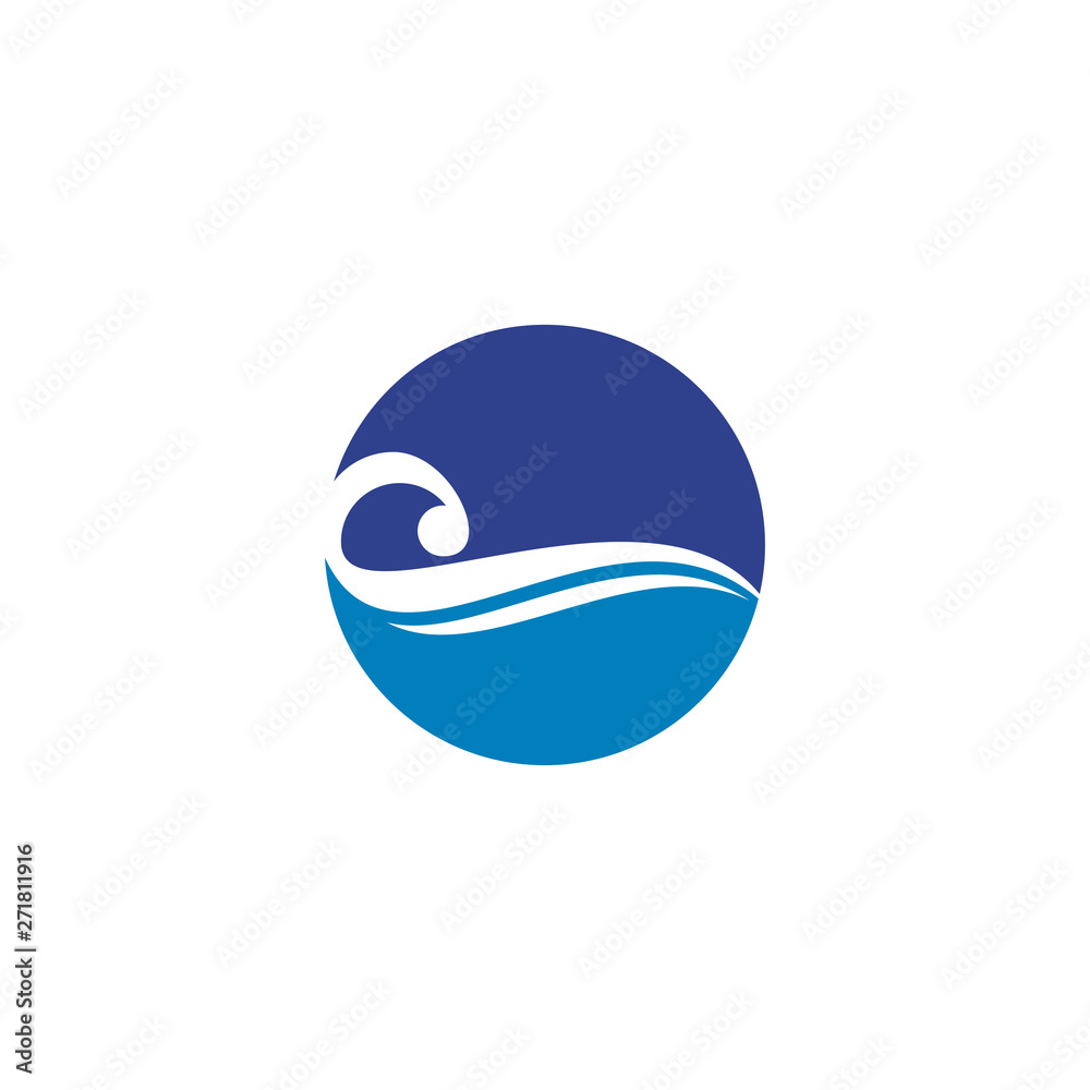 Wave icon logo design vector template Wave icon logo design vector template