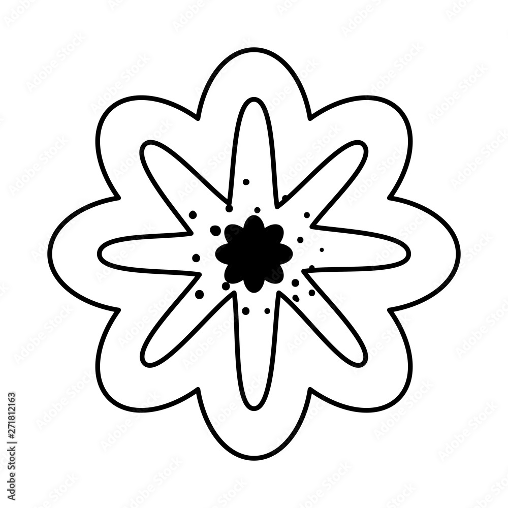 beautiful flower decorative icon vector illustration beautiful flower decorative icon vector illustration