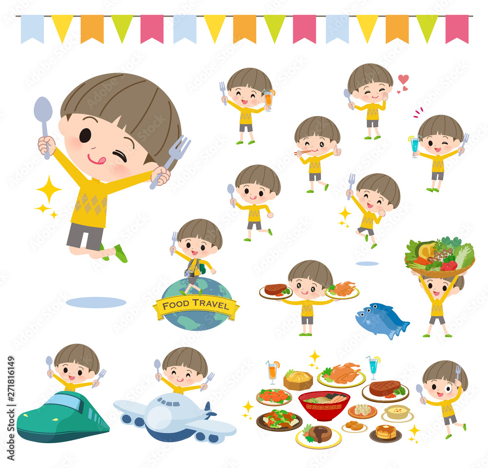 Yellow clothing boy_food festival Yellow clothing boy_food festival