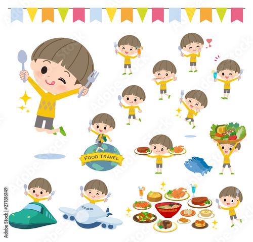 Yellow clothing boy_food festival