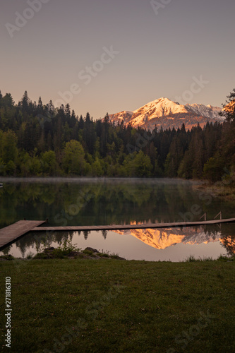 sunrise at the lake, crestasee photo