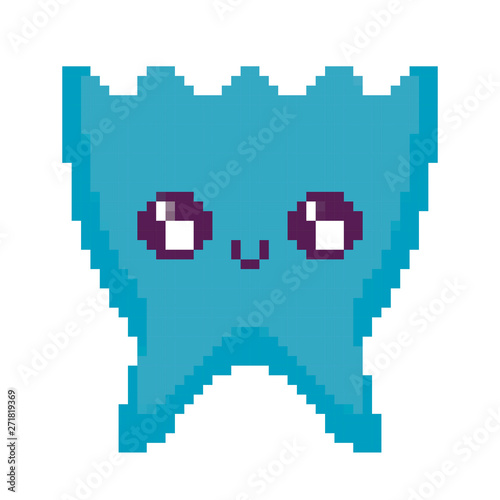 video game pixelate creature icon vector ilustrate