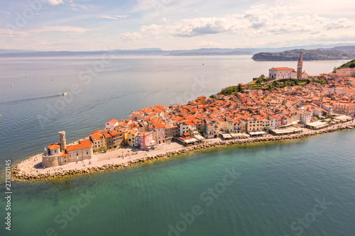 view of city of Piran, Slovenia