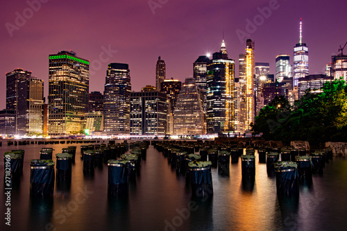 Lower Manhattan at night