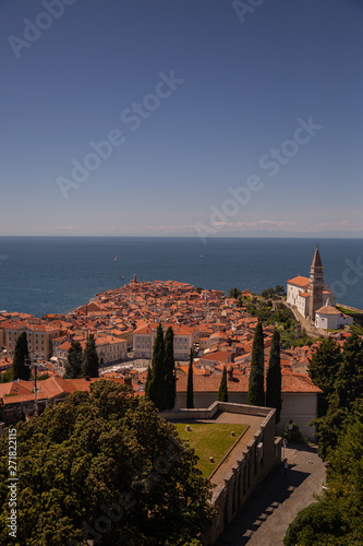 view of piran in slovenia 