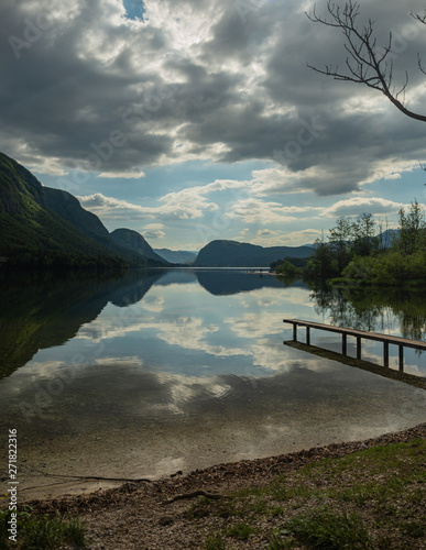 lake in the mountains, slovenia 